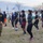 Marines teach leadership during a wake up and work out