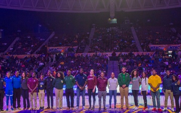 Marine Corps partners with MEAC for on court presentation