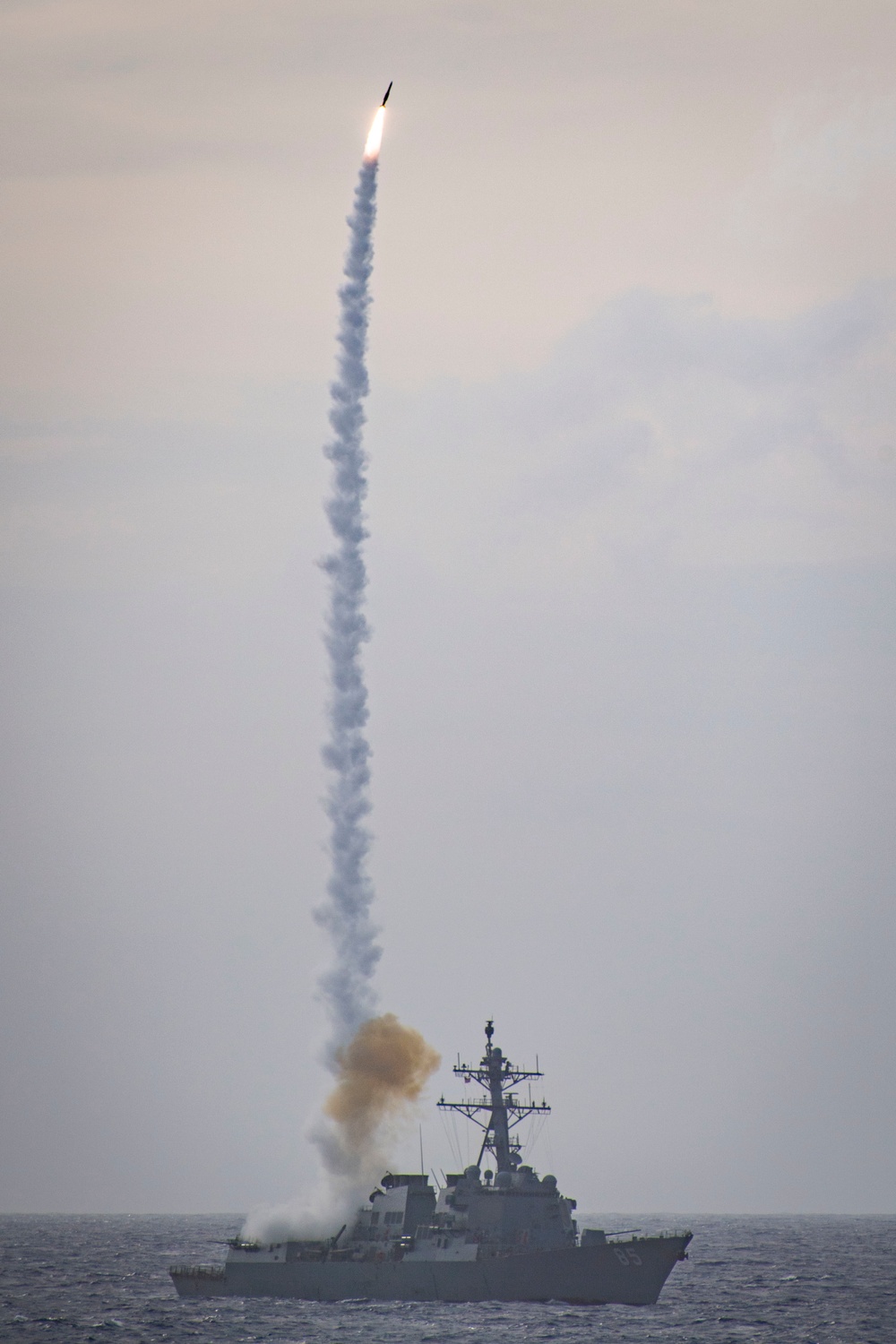 USS McCampbell and USS Milius Missile Exercise