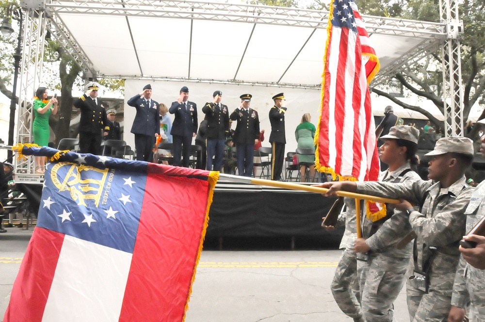 165th AW participates in Savannah St. Patrick's Day parade 2019