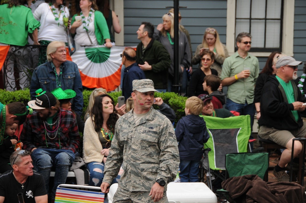 165th AW participates in Savannah St. Patrick's Day parade 2019