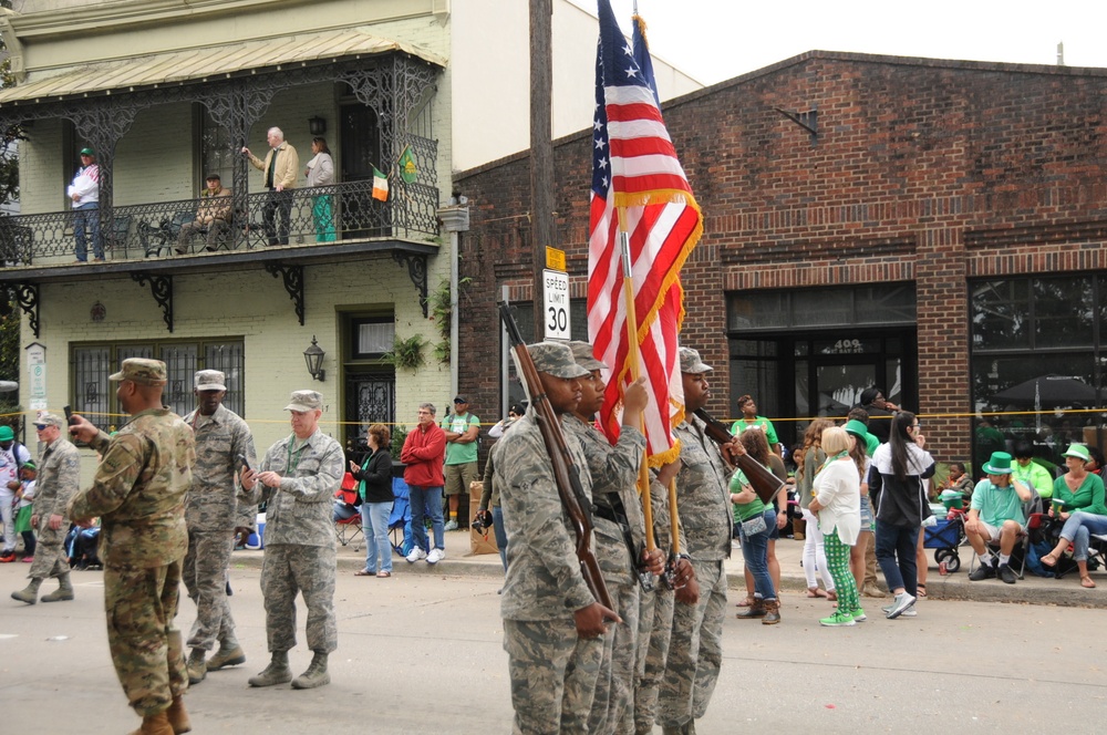 165th AW participates in Savannah St. Patrick's Day parade 2019