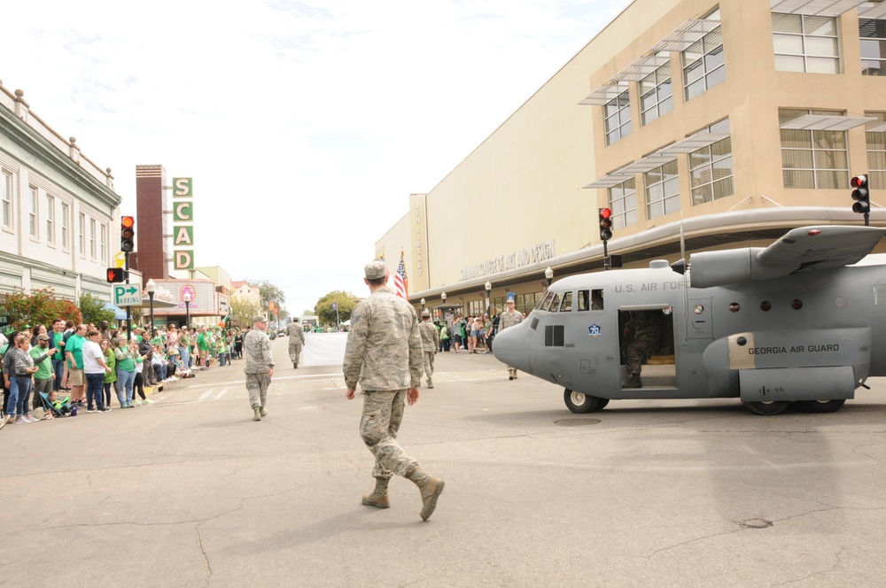 165th AW participates in Savannah St. Patrick's Day parade 2019
