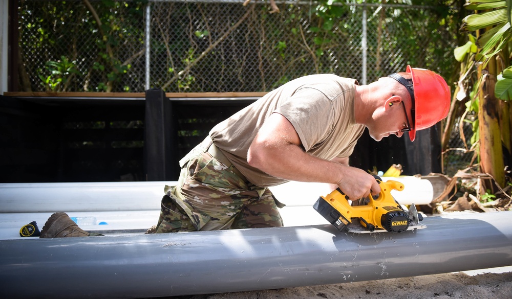 Pacific Partnership Builds Water Catchment System