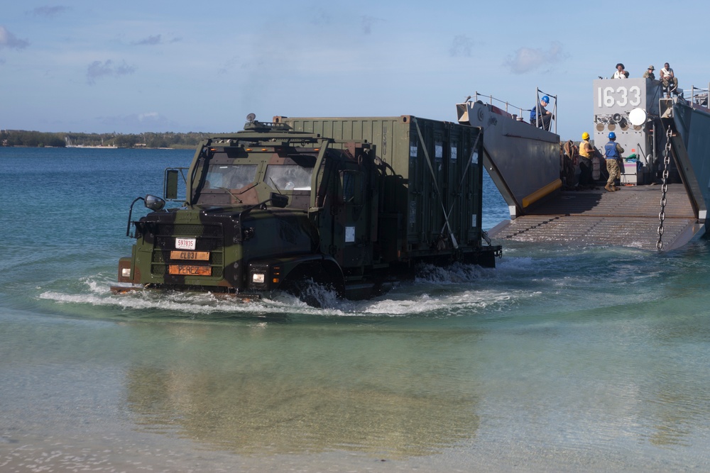 CLB-31 Marines, Sailors emerge from the sea, begin training in Guam