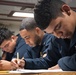 USS Chief Sailors take 2nd class advancement exam