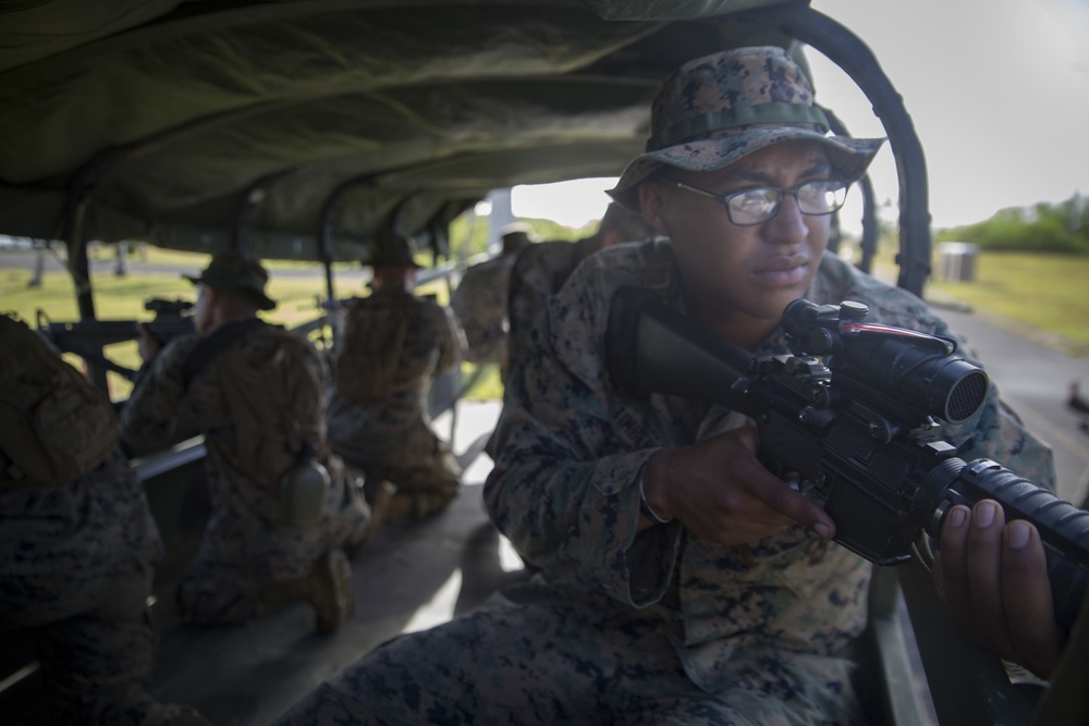 CLB-31 Marines conduct convoy lane training in Guam