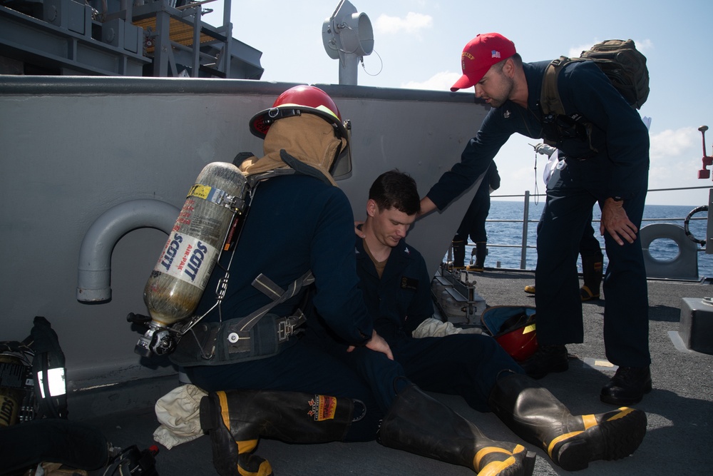 USS Chief conducts general quarters drill