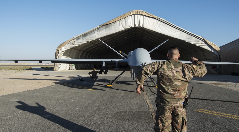 386th EAMXS, 46th EATKS launch MQ-9 Reaper