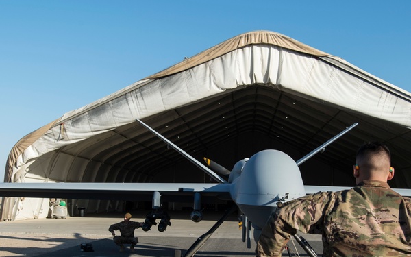 386th EAMXS, 46th EATKS launch MQ-9 Reaper