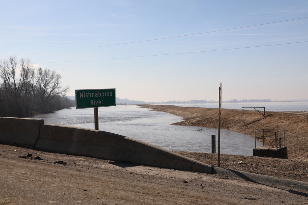 Nishnabotna River is above its banks