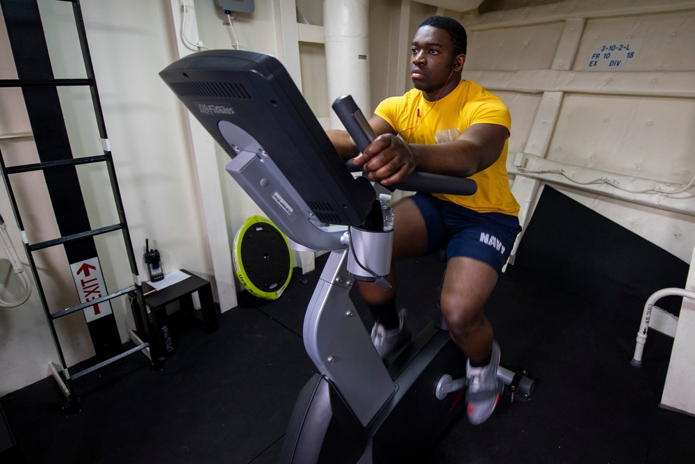 Physical Readiness Test Aboard USS John P. Murtha