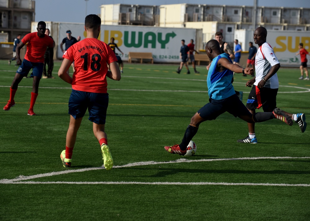 French navy, CJTF-HOA compete in soccer, ultimate frisbee games