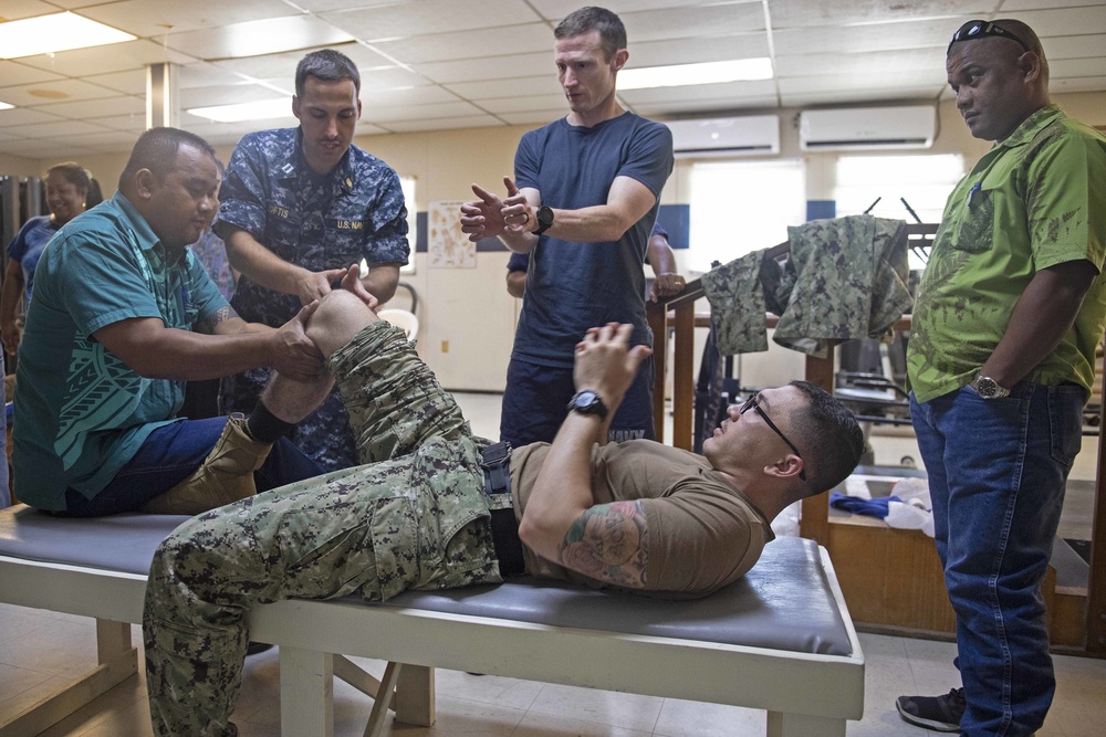 U.S. Navy medical team works side-by-side with Marshallese medical staff at Majuro Hospital