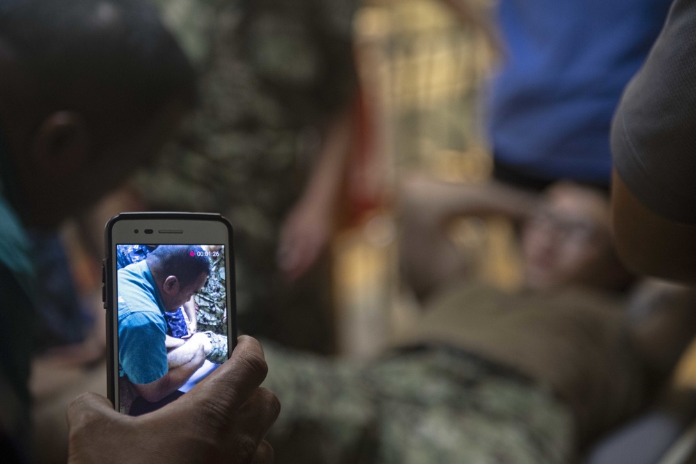 U.S. Navy medical team works side-by-side with Marshallese medical staff at Majuro Hospital