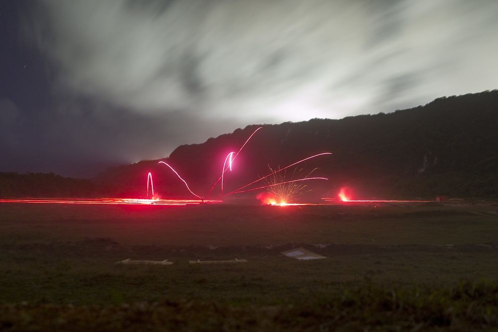 ‘China Marines,’ CLB-31 Marines light-up the night during Guam training