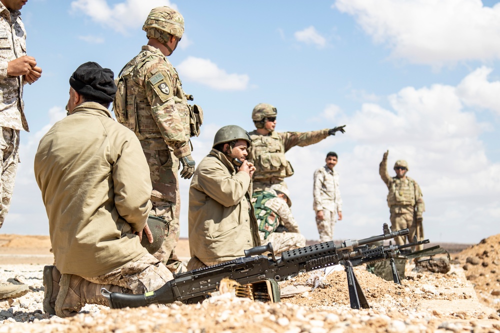 U.S. Army and Jordan Armed Forces Conduct Weapon Familiarization