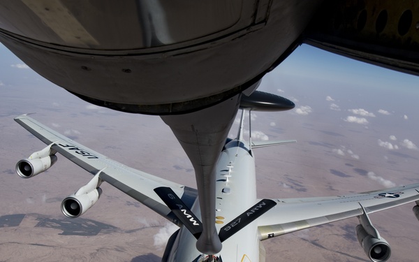 USAF F-16's and E-3 Sentry support OIR mission