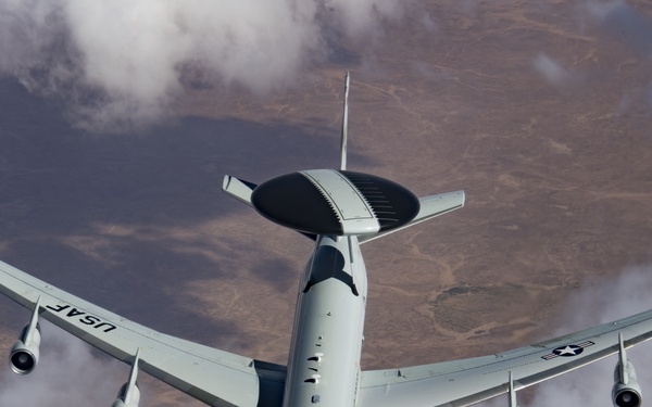 USAF F-16's and E-3 Sentry support OIR mission