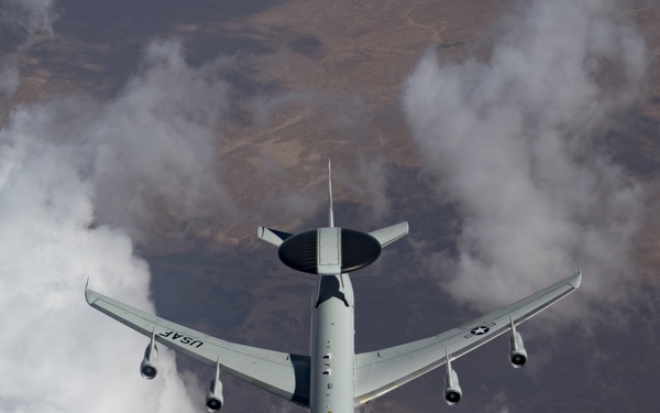 USAF F-16's and E-3 Sentry support OIR mission