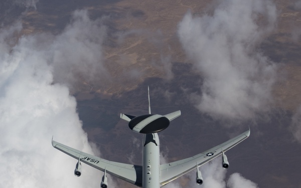 USAF F-16's and E-3 Sentry support OIR mission