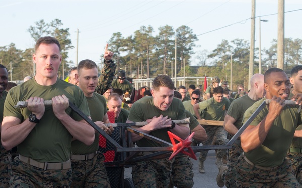 8th ESB Marines participate in Marine Corps Engineer School Saint Patrick's Day Field Meet