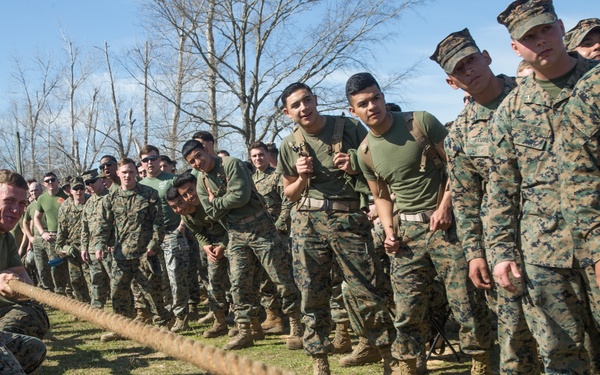 8th ESB Marines participate in Marine Corps Engineer School Saint Patrick's Day Field Meet
