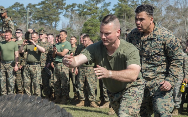 8th ESB Marines participate in Marine Corps Engineer School Saint Patrick's Day Field Meet