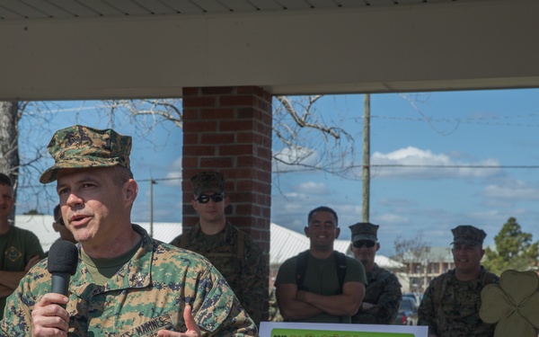 8th ESB Marines participate in Marine Corps Engineer School Saint Patrick's Day Field Meet