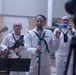 U.S. 7th Fleet Band perform inside of the Najeeb Saleeby Courtyard, Chancery U.S. Embassy in Manila, Philippines