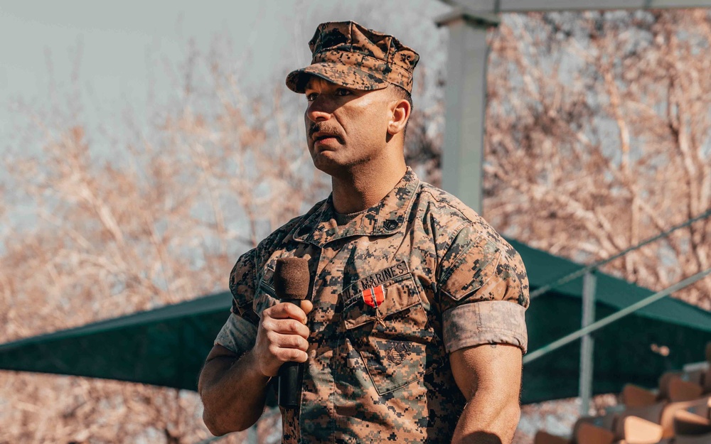 U.S. Marine Corps Staff Sgt. is Awarded the Bronze Star with Valor device