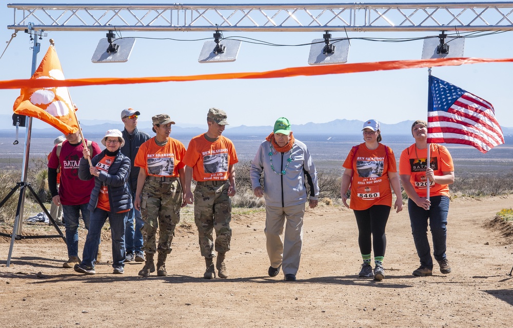 Ben Skardon approaches the finish line 2019