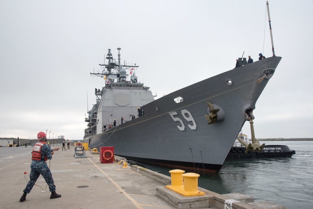 USS Princeton (CG 59) Pulls into Naval Weapons Station Seal Beach