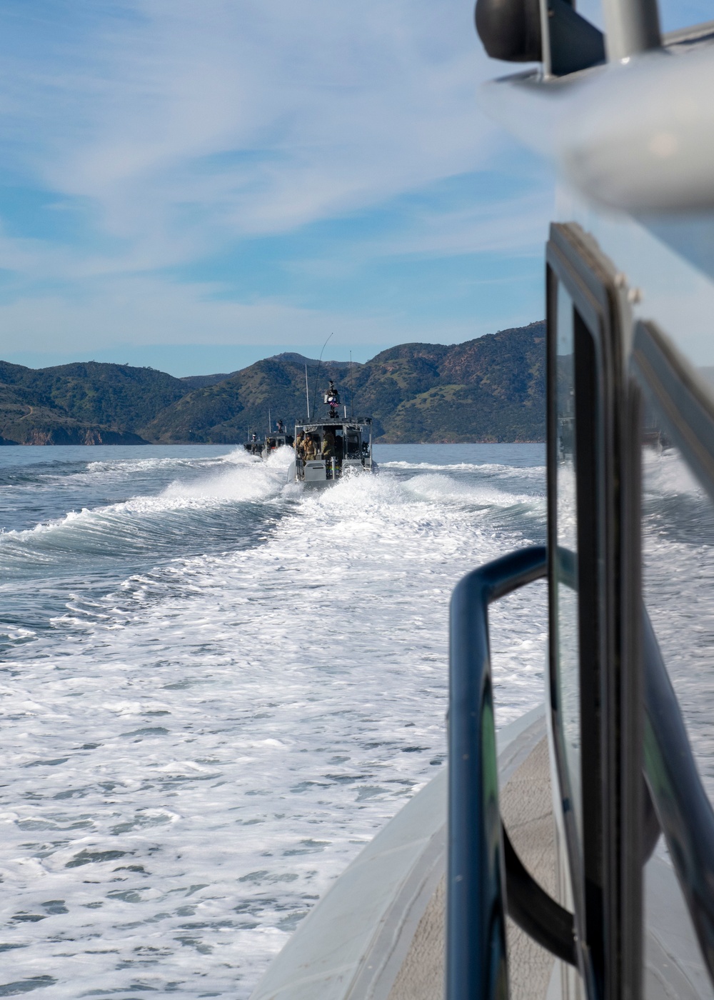 Seabees from UCT-2 and Sailors from CRS-3 and 11 Perform Pier Hydrographic Survey Training at Santa Rosa Island During Pacific Blitz 2019