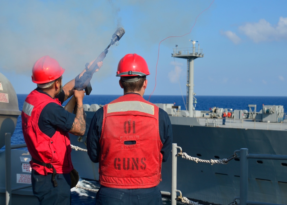 USS Blue Ridge Sailors participate in RAS