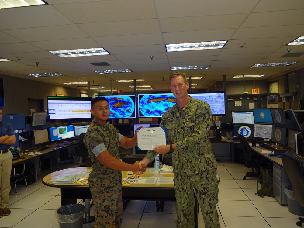 Kaneohe Bay Marine Decorated at Joint Typhoon Warning Center