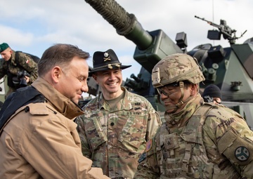 President Duda visits Battle Group Poland!