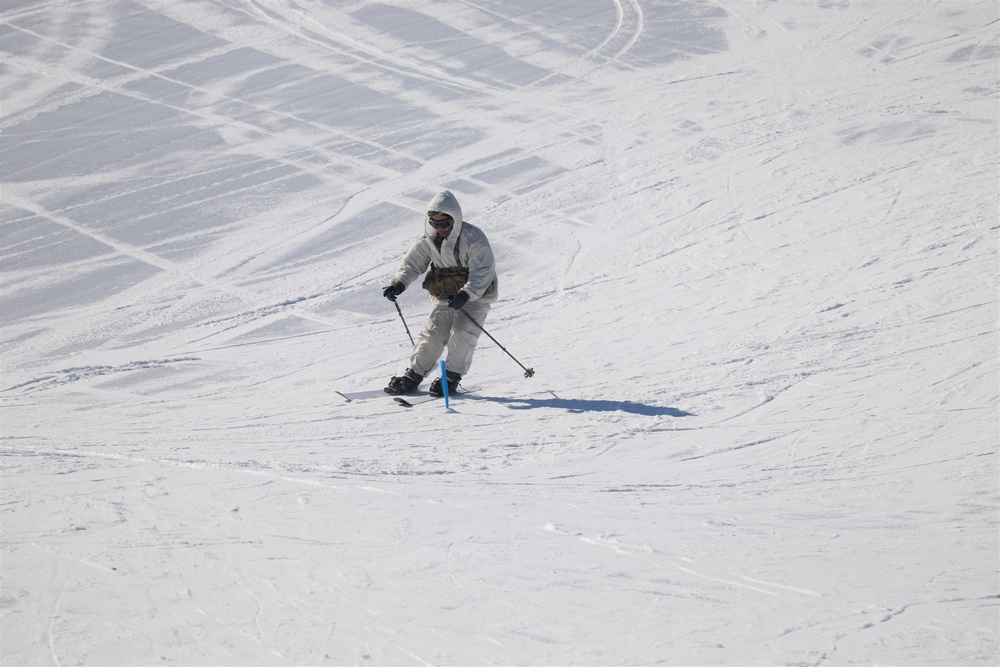 Students in Cold-Weather Operations Course Class 19-06 complete skiing familiarization at Fort McCoy