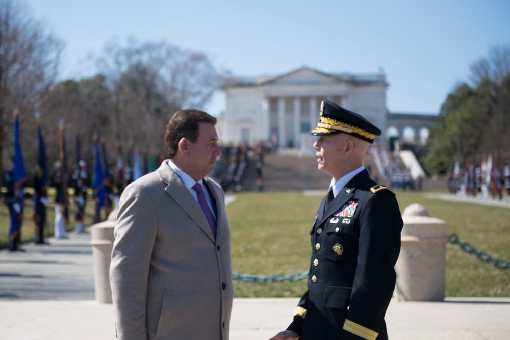 President of the Federative Republic of Brazil Jair Bolsonaro Participates in an Armed Forces Full Honors Wreath-Laying Ceremony at the Tomb of the Unknown Soldier