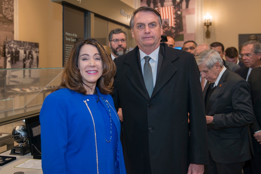President of the Federative Republic of Brazil Jair Bolsonaro Participates in an Armed Forces Full Honors Wreath-Laying Ceremony at the Tomb of the Unknown Soldier