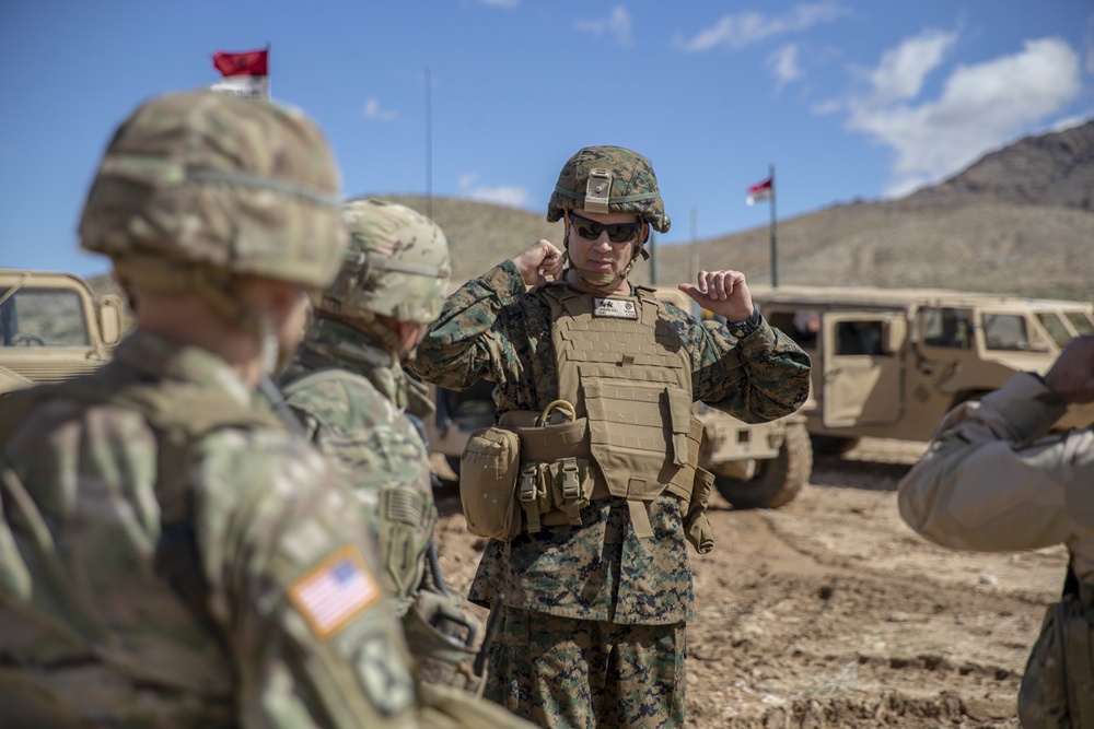 2nd Marine Division CG Visits Marines Training in Fort Irwin, CA
