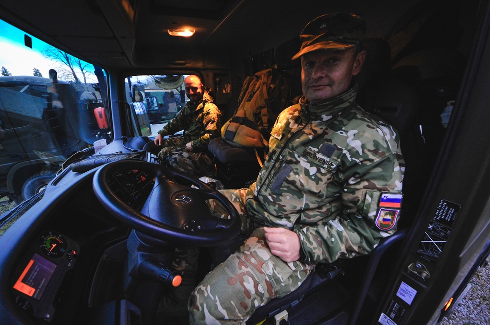 Slovenian Soldiers ready to drive