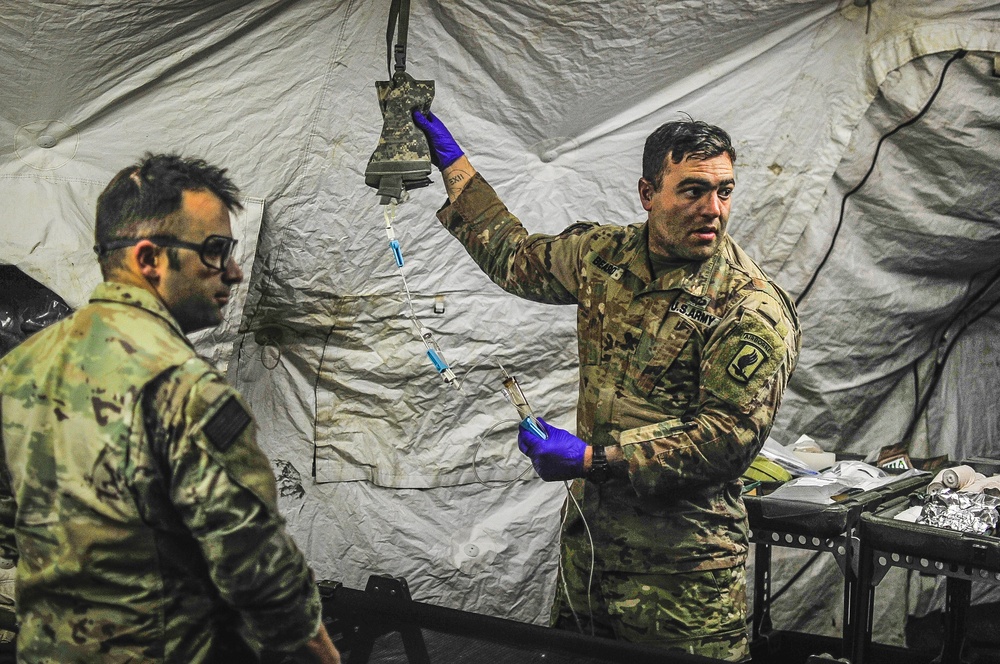 Combat Medics prepare for mass casualty event