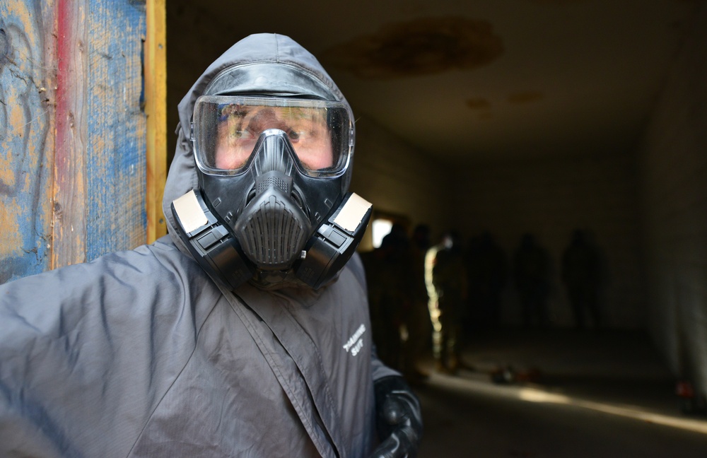 554th conduct CBRN training