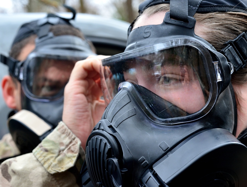 554th conduct CBRN training