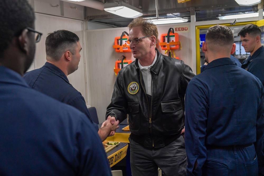 Under Secretary of the Navy Visits USS Mitscher (DDG 57)