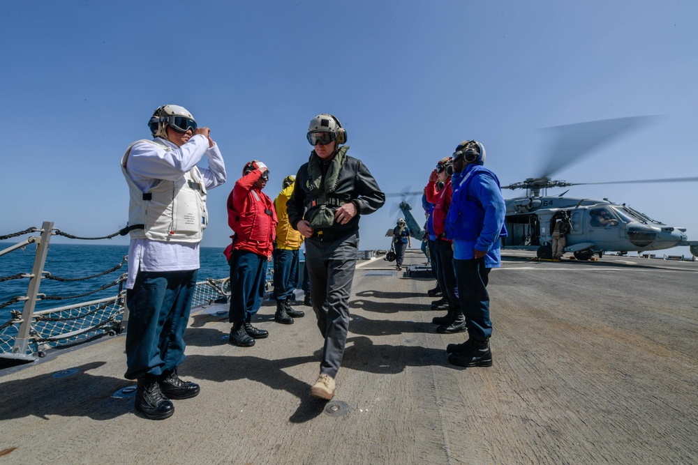 Under Secretary of the Navy Visits USS Mitscher (DDG 57)