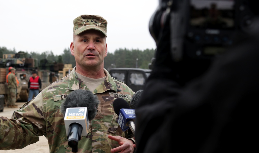 Lt. Gen. Cavoli visits 2 ABCT at Drawsko Pomorskie, Poland