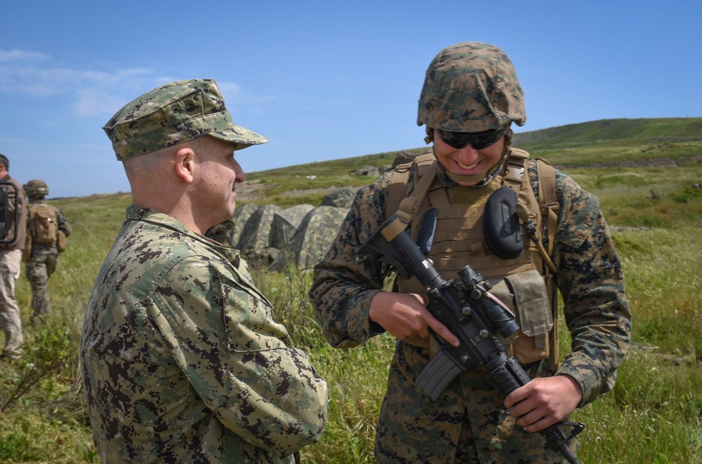 Pacific Blitz 2019: CNO, MCPON, CMC, SMMC visit San Clemente Island Sailors, Marines