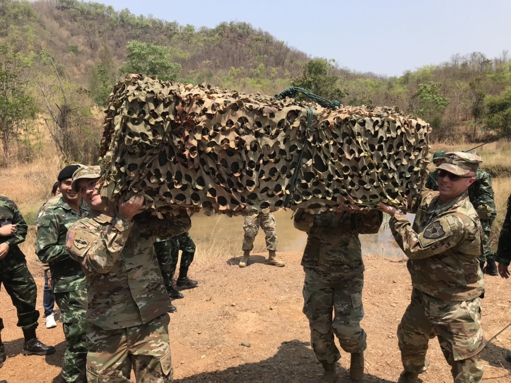 U.S. Army Combat engineers and Royal Thai Army Engineers conduct field demonstrations